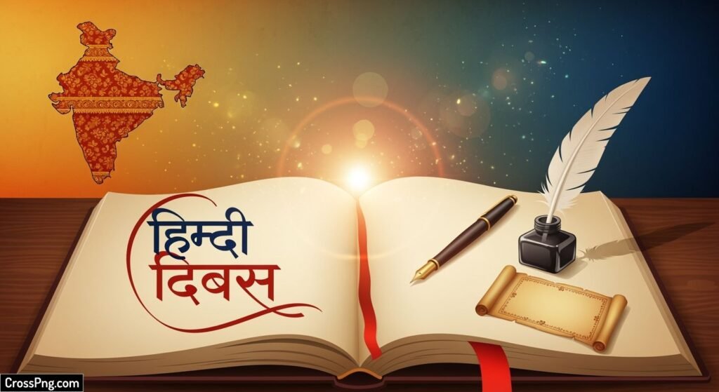 Hindi diwas background image