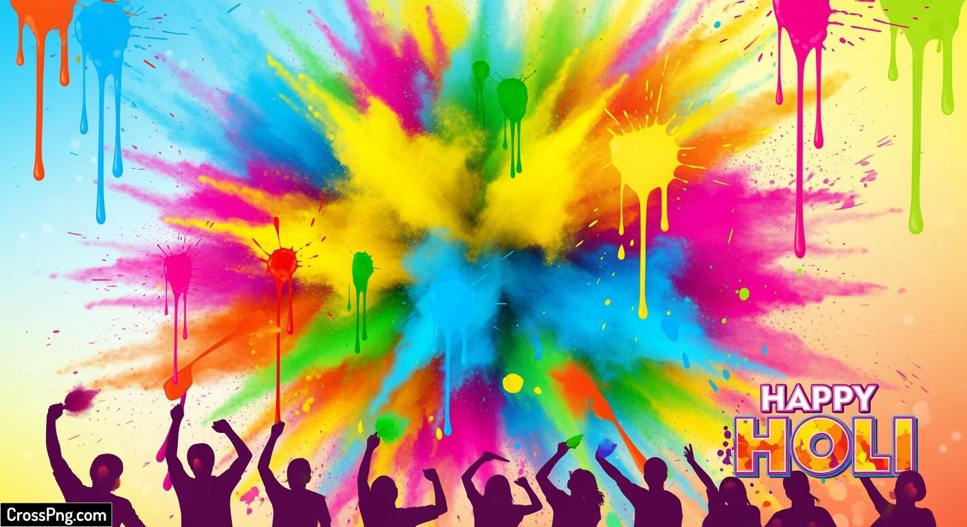 Holi background poster image 2