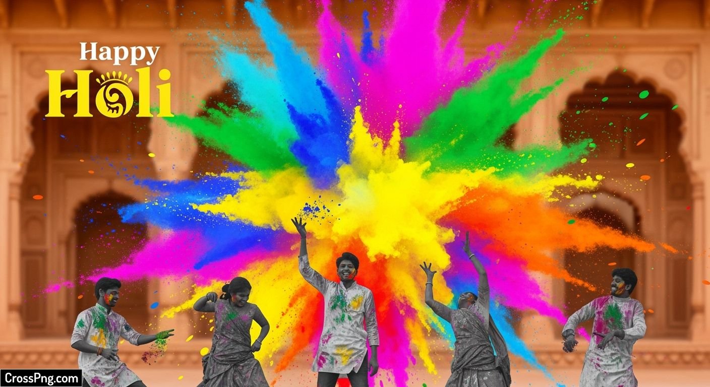Holi background poster image