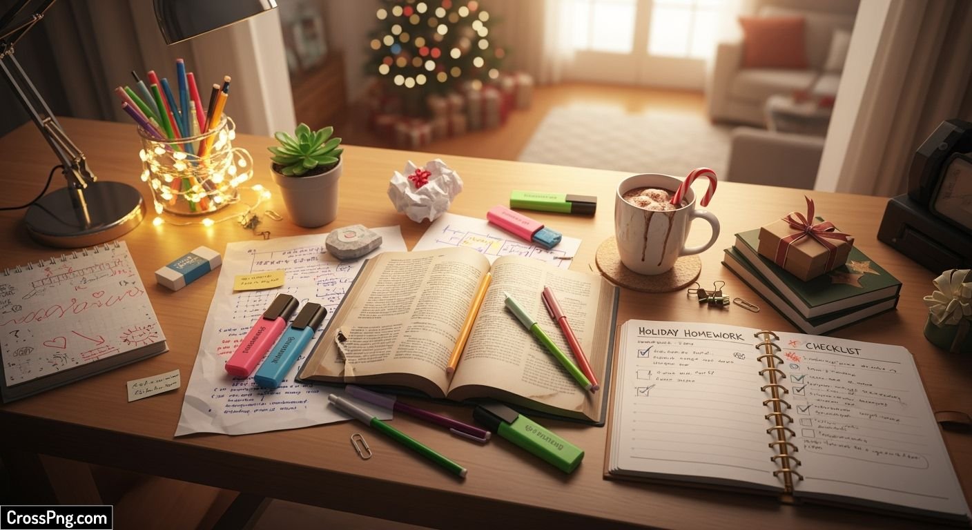 Holiday homework background image