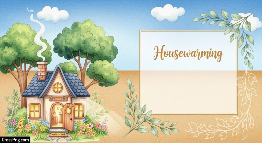 Housewarming invitation card background image 2