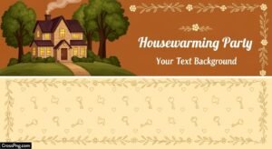 Housewarming invitation card background image