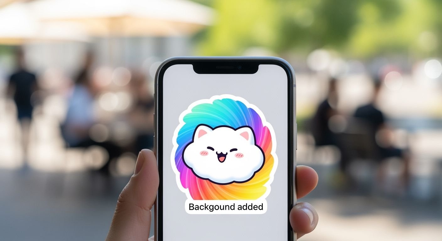How to add background to sticker on image 2