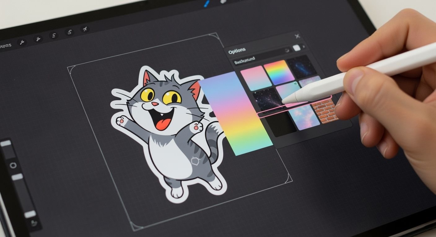 How to add background to sticker on image 4