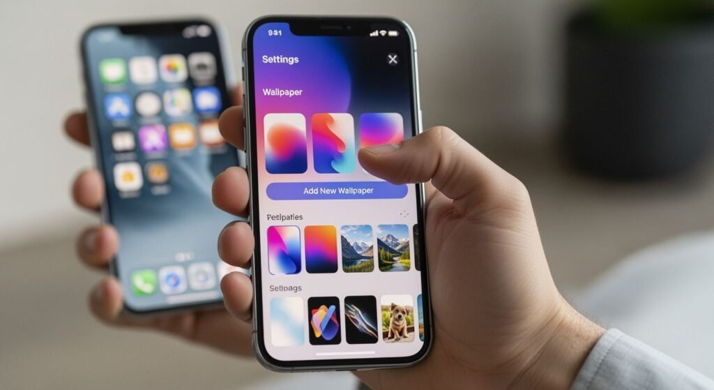 How to change iphone background image
