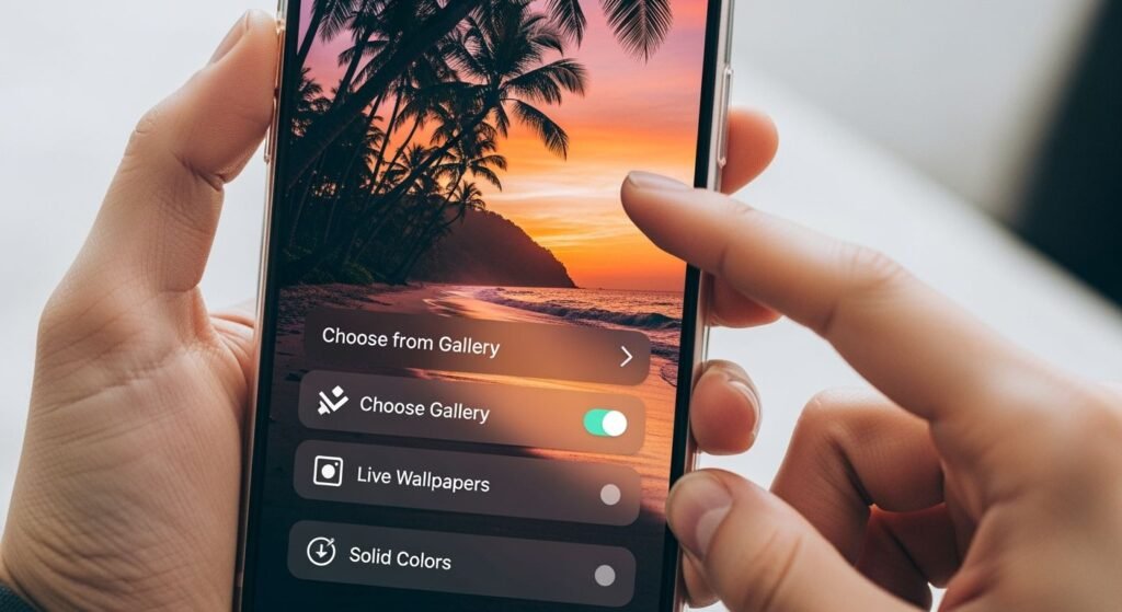 How to change phone background image