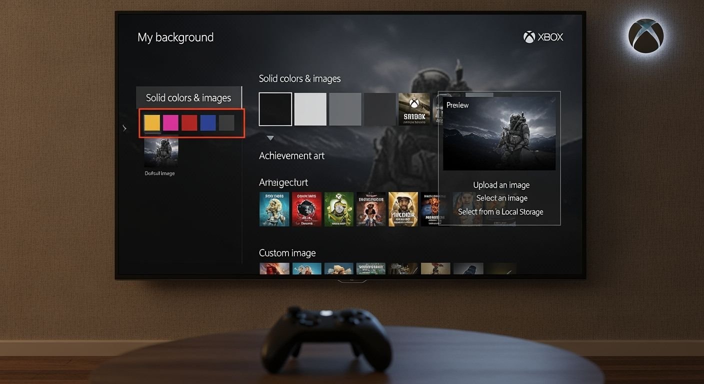 How to change xbox background from image