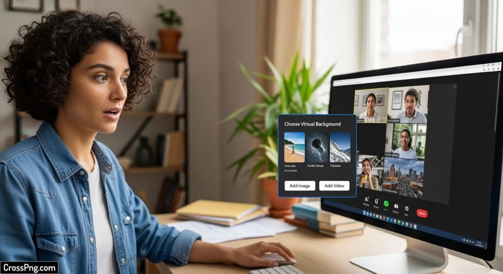How to change zoom background image