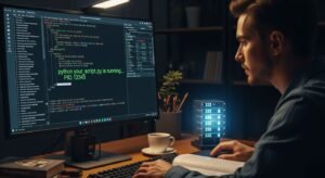 How to check python script running image