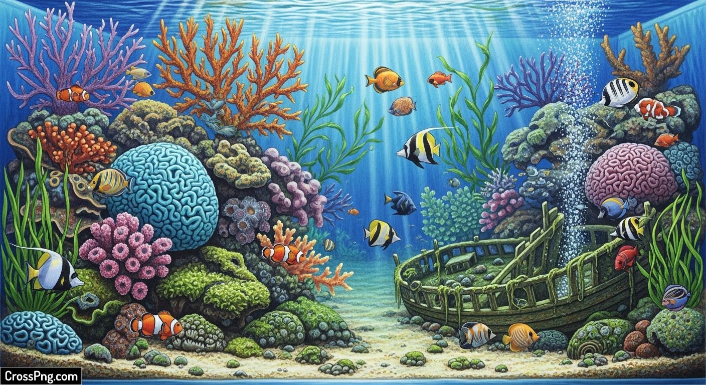 How to draw fish tank background image