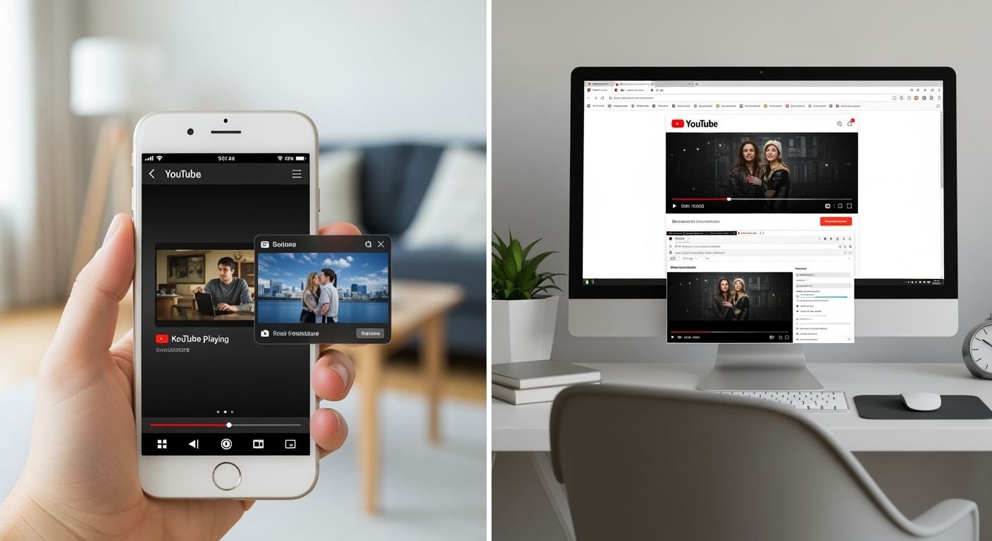How to keep youtube playing in image