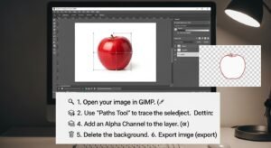 How to remove background in gimp image 2