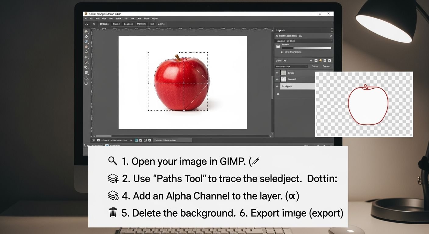 How to remove background in gimp image 2