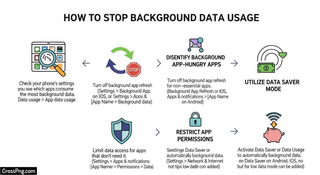 How to stop background data usage image