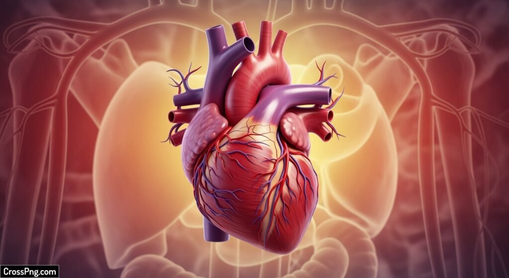 Human heart background image