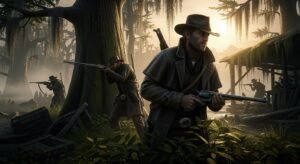 Hunt showdown people blend in to the image 3