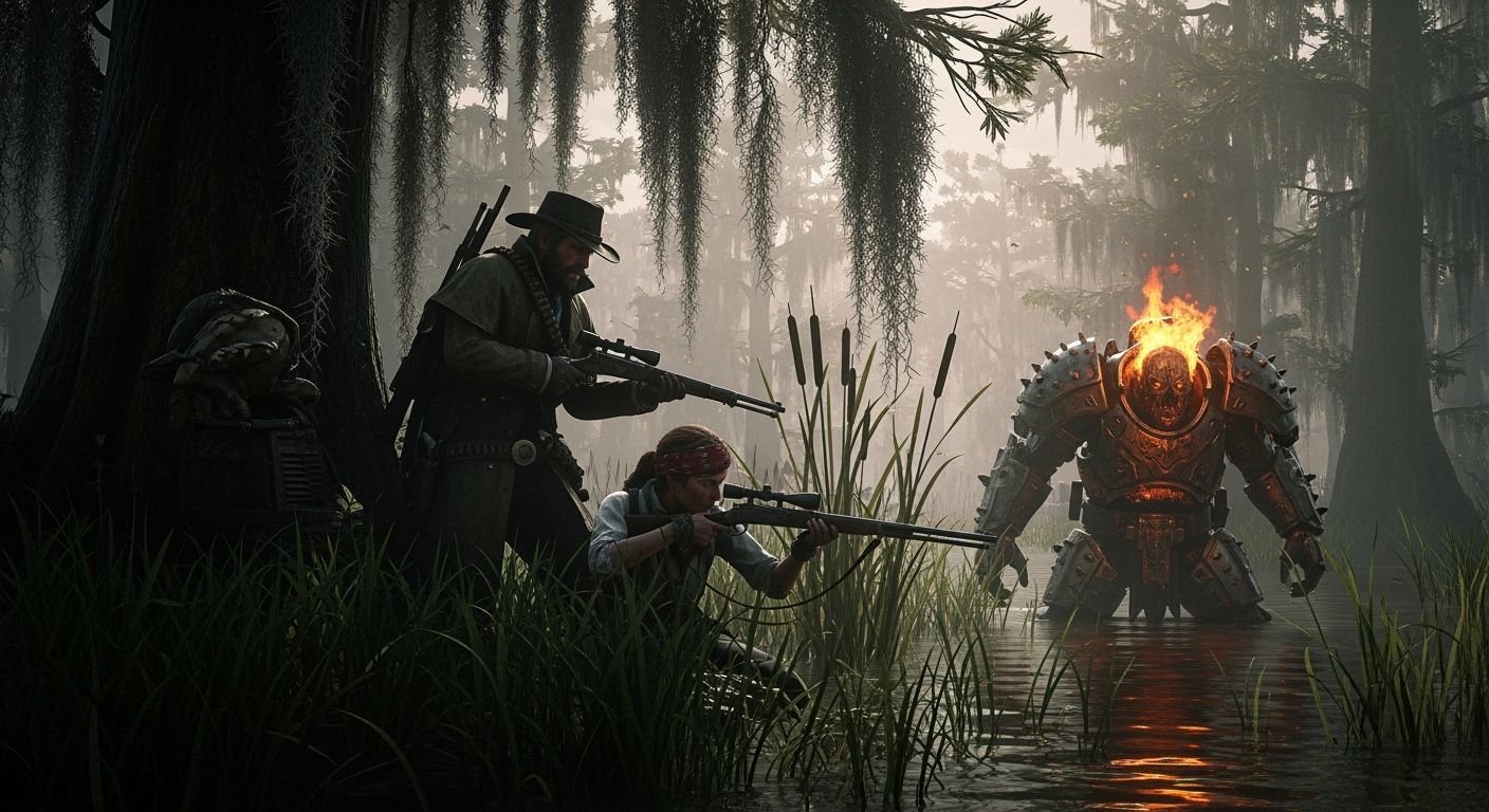 Hunt showdown people blend in to the image