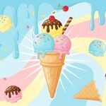 Ice cream poster background image