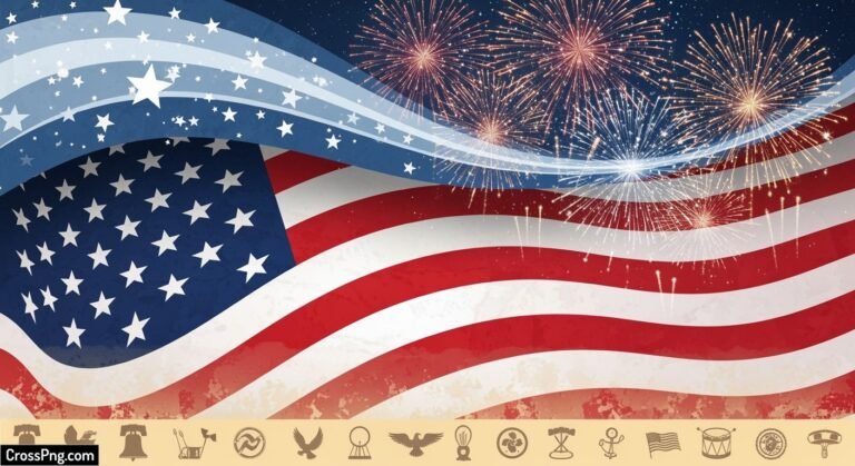 Independence day invitation card background image 2