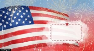 Independence day invitation card background image