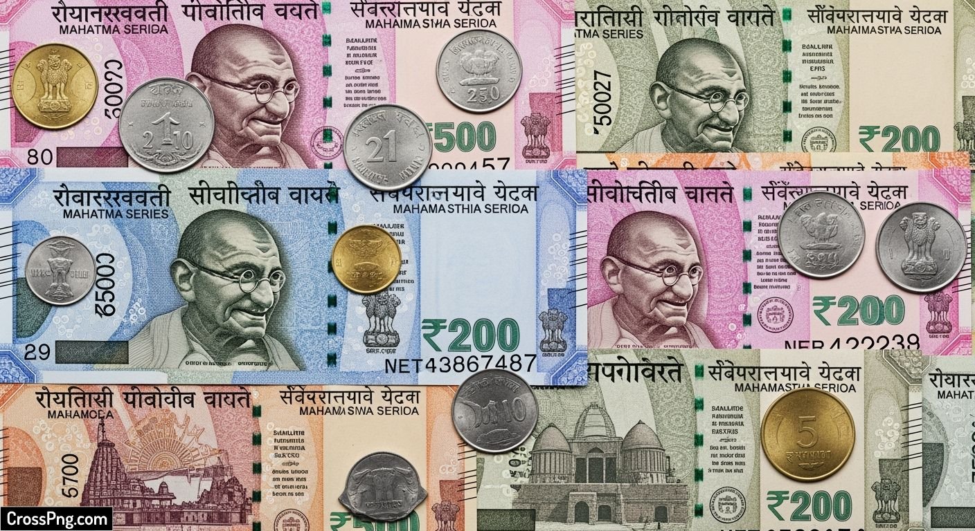 Indian money background image 2
