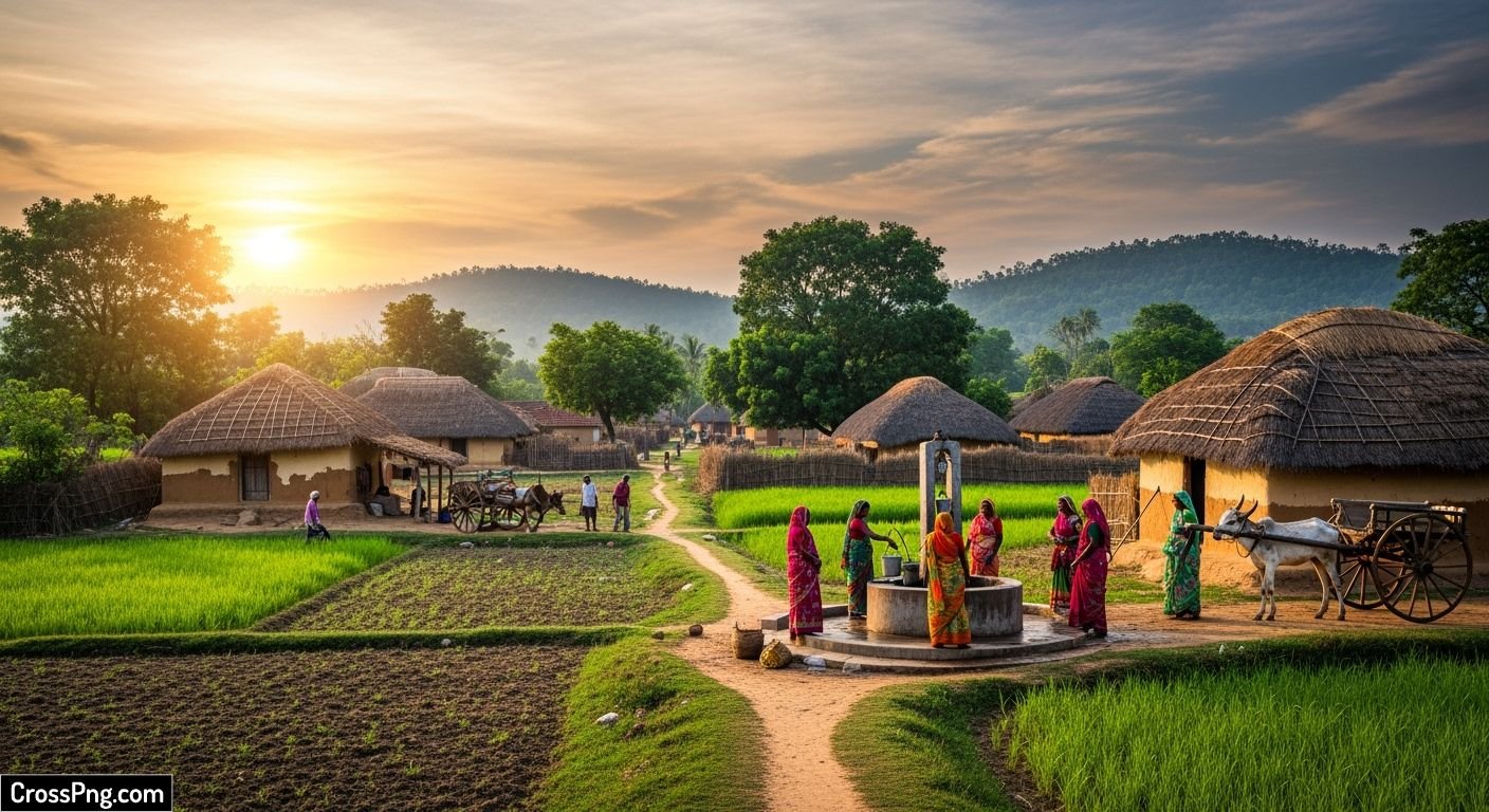 Indian old village background image 2