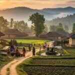 Indian old village background image 3