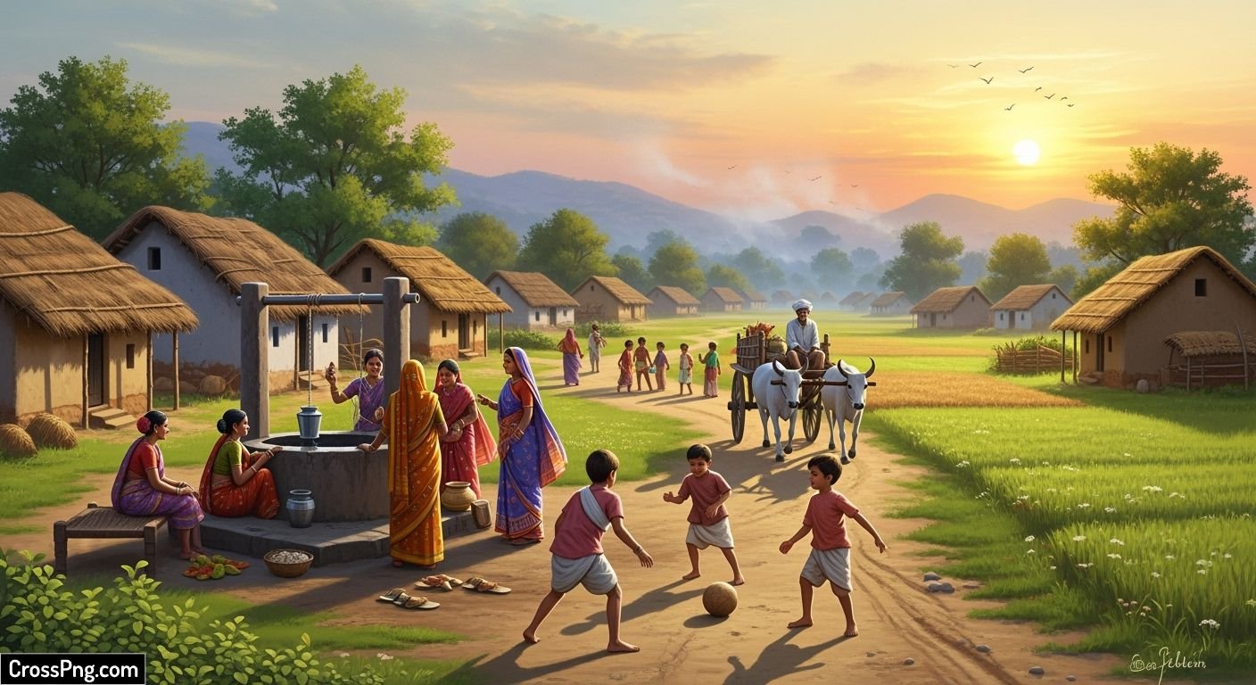Indian village background image 2