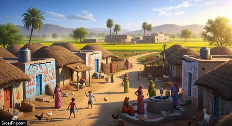 Indian village background image 3