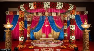Indian wedding background decoration image
