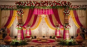 Indian wedding background decorations image 3