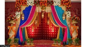 Indian wedding background decorations image