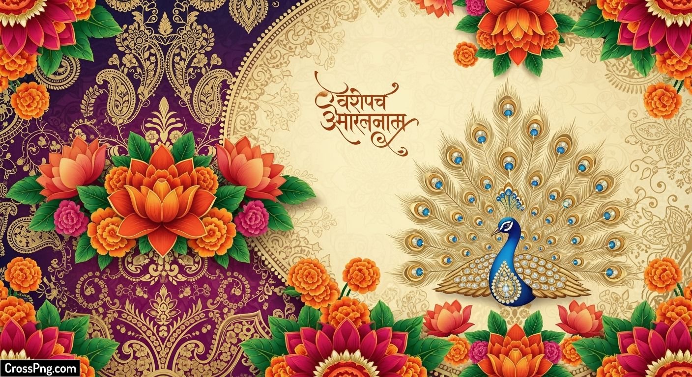 Indian wedding card background image