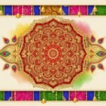 Indian wedding invitation background image 2