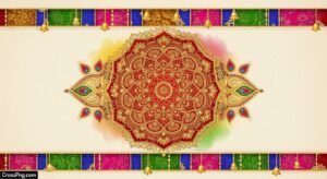 Indian wedding invitation background image 2