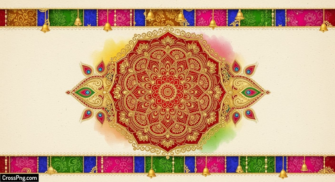 Indian wedding invitation background image 2