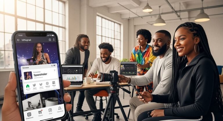 Influencer marketing with black image