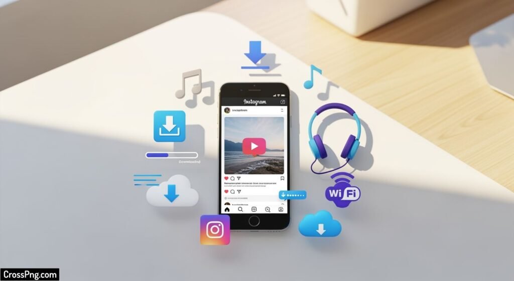 Instagram background music download image