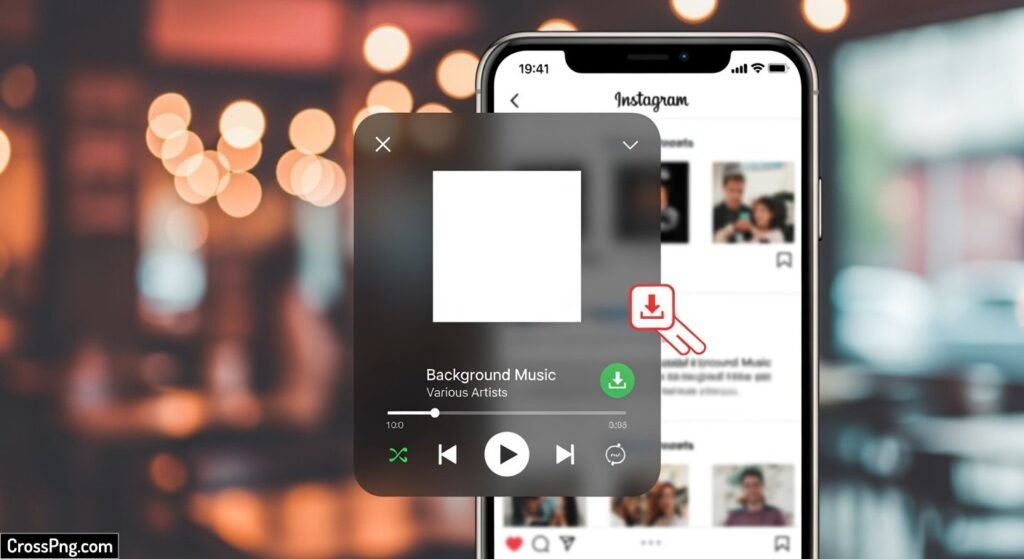 Instagram background music download image