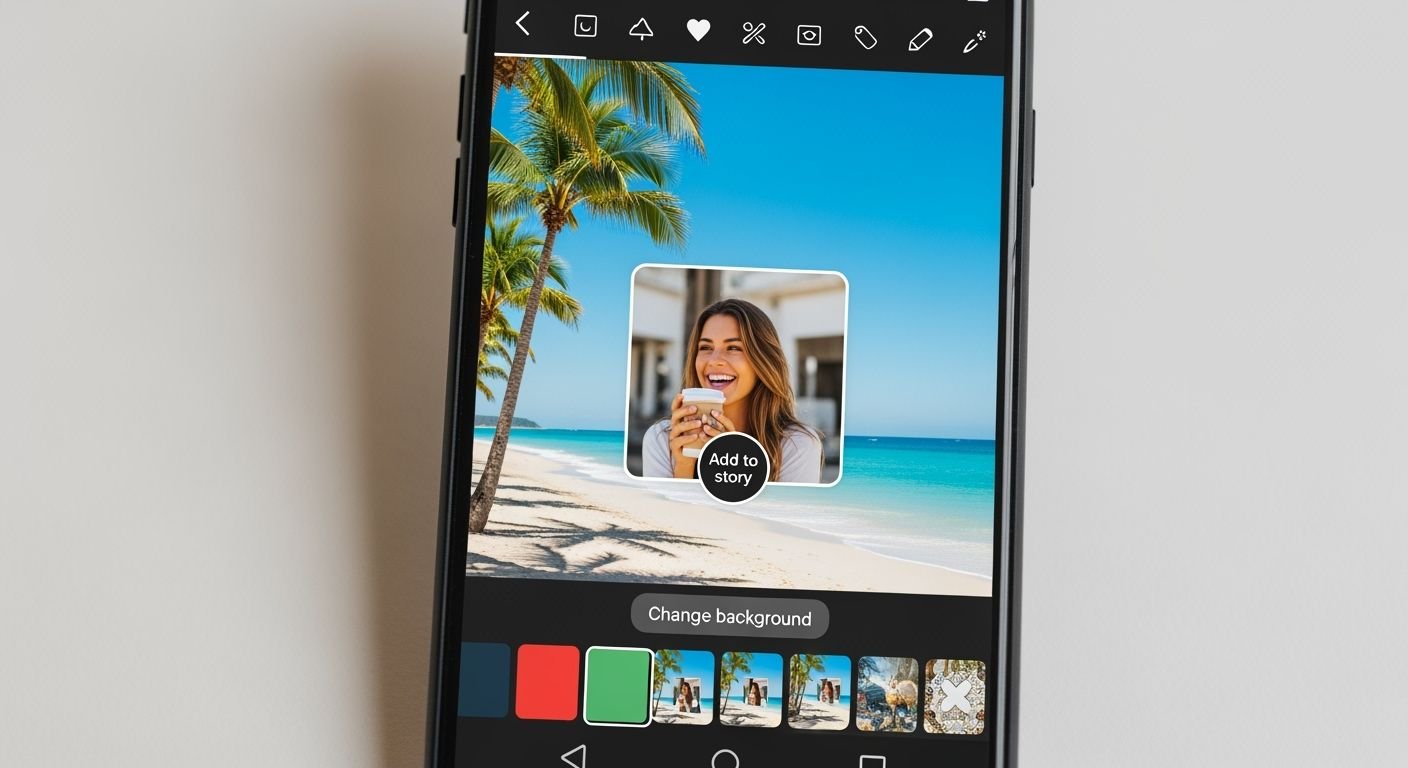 Instagram story change background image 3