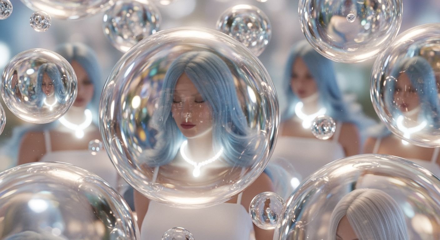 Invisible women bubble background image 2