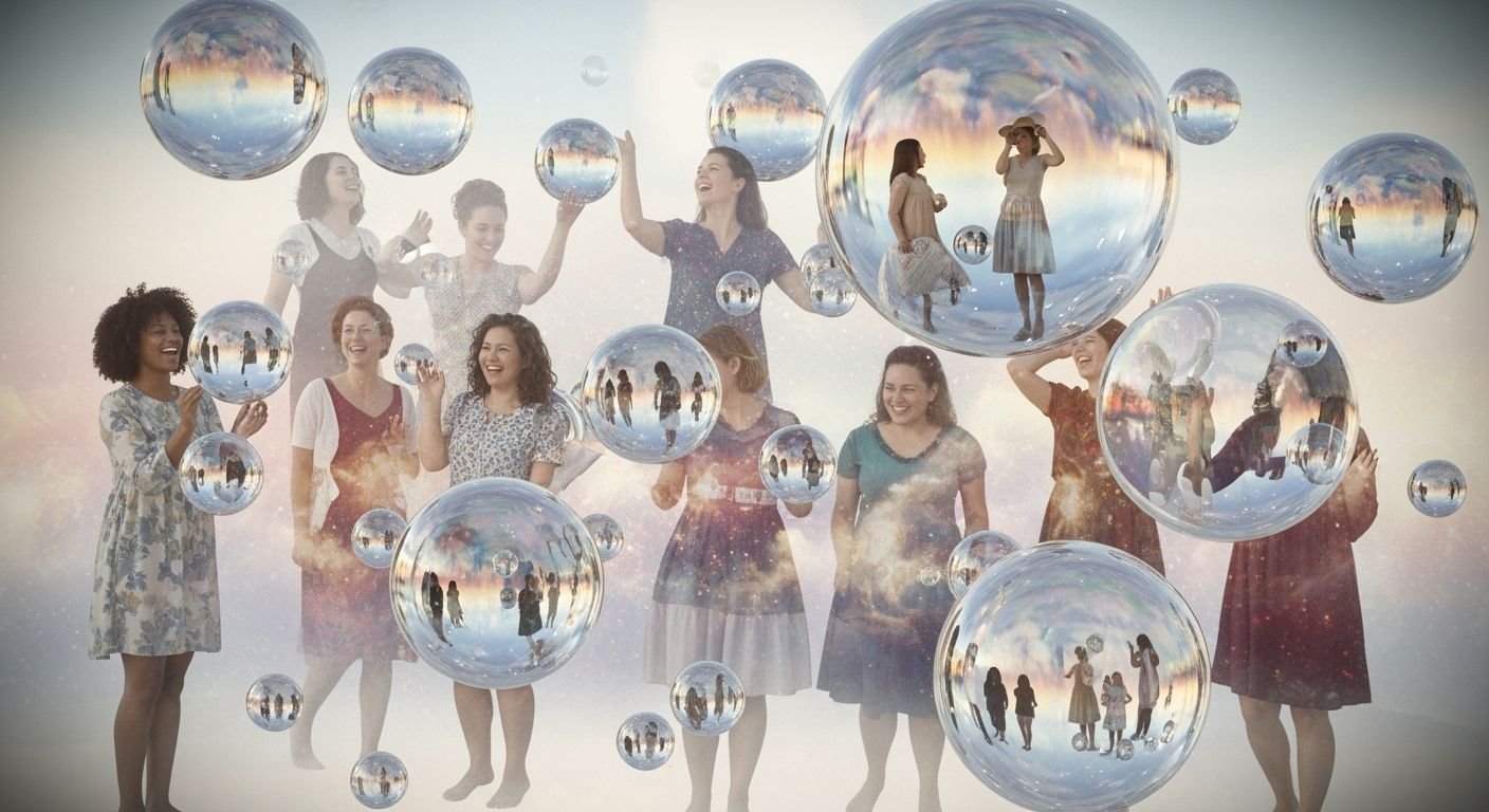 Invisible women bubble background image 3