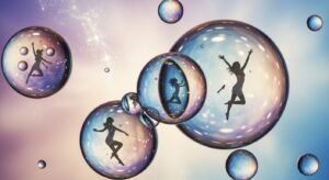 Invisible women bubble background image 5