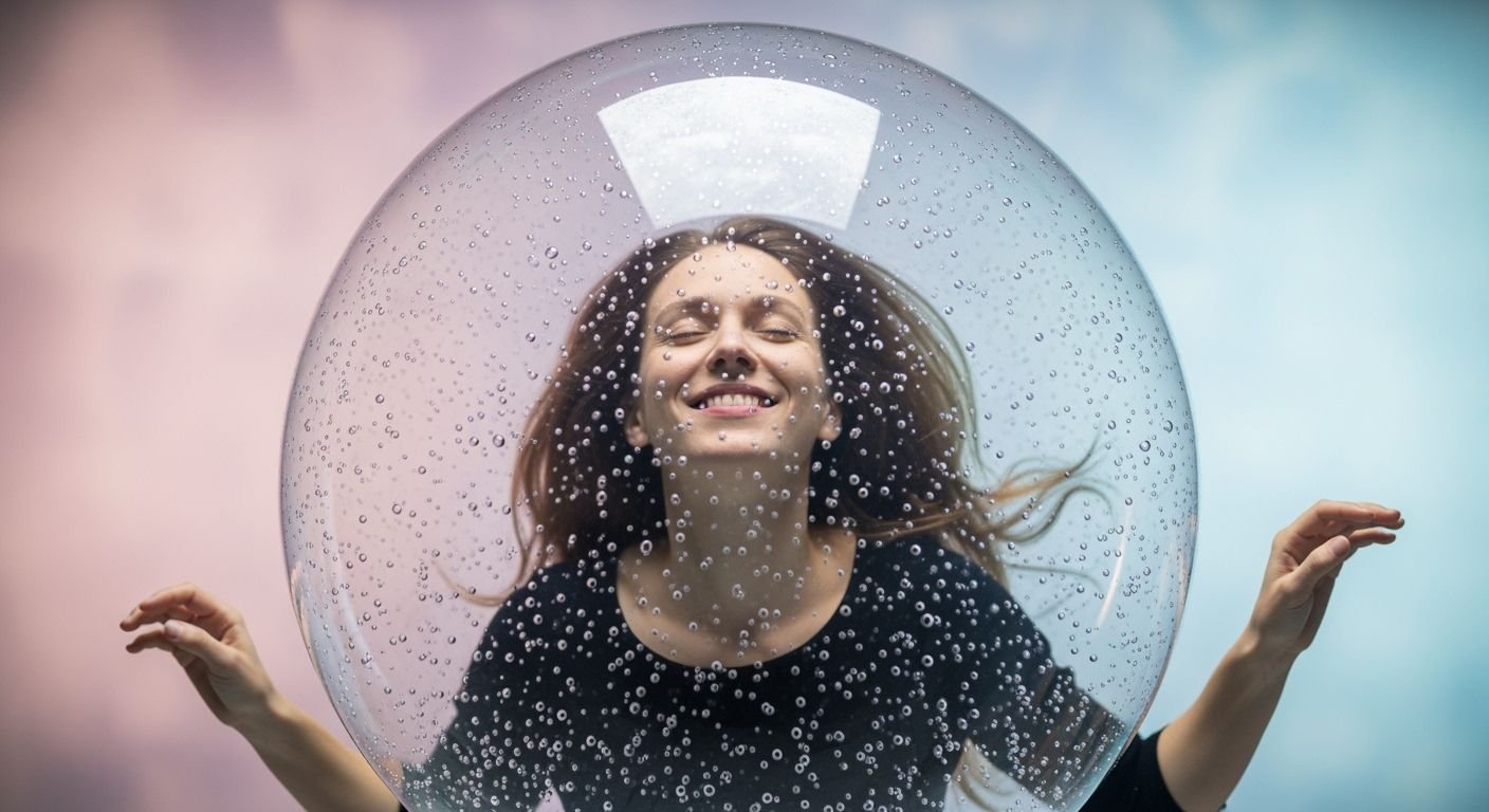 Invisible women bubble background image 6