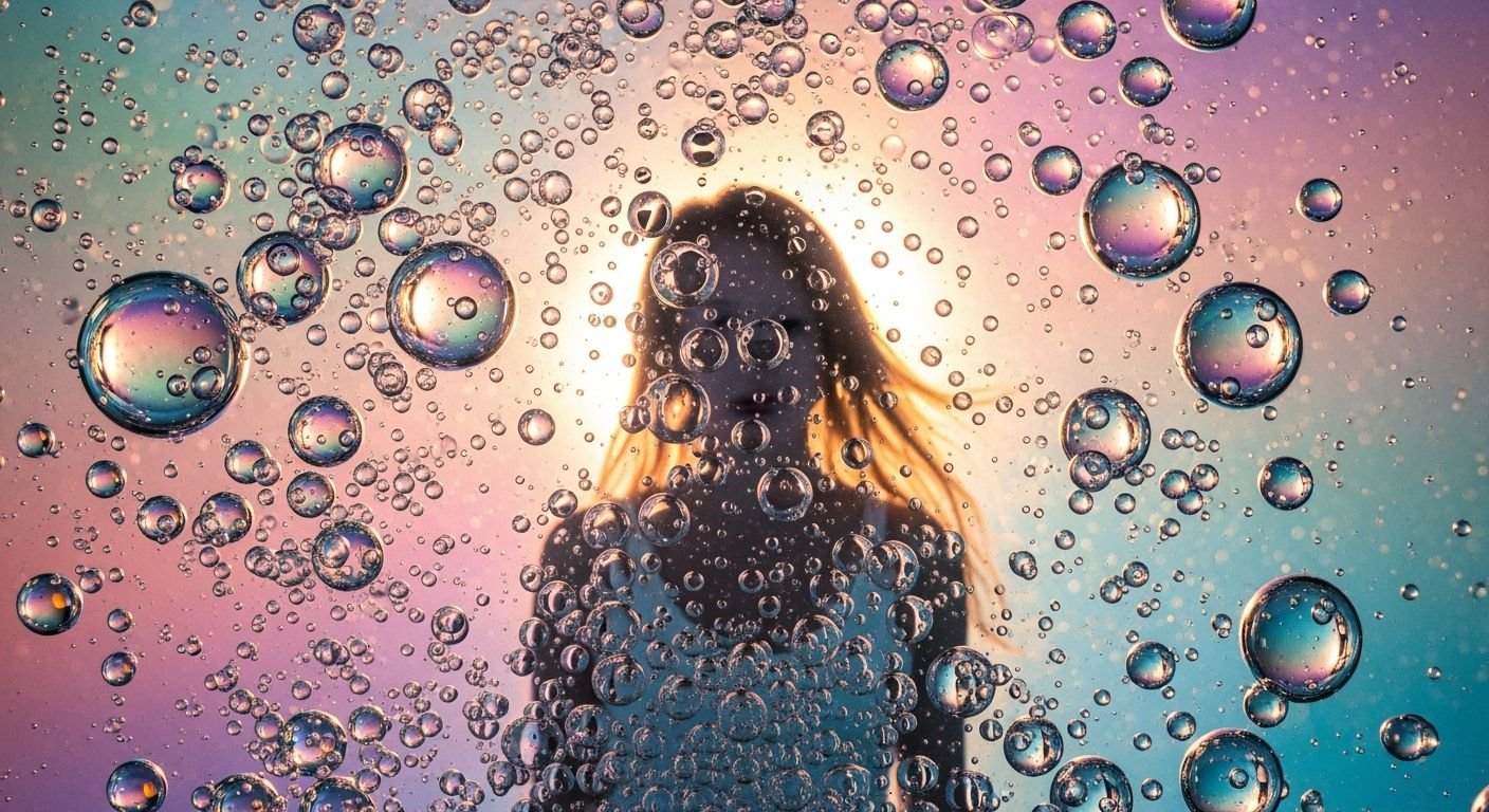 Invisible women bubble background image