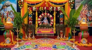 Janmashtami background decoration image