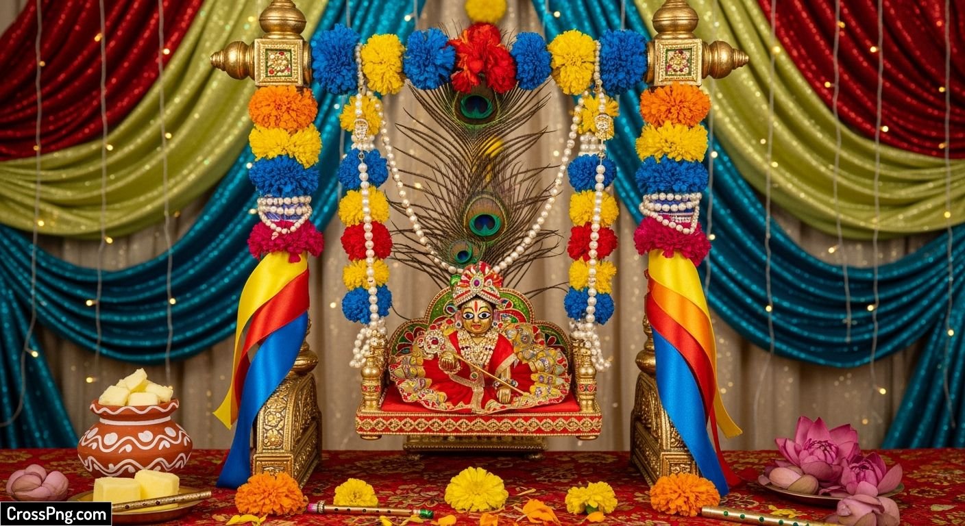 Janmashtami background decoration image 5