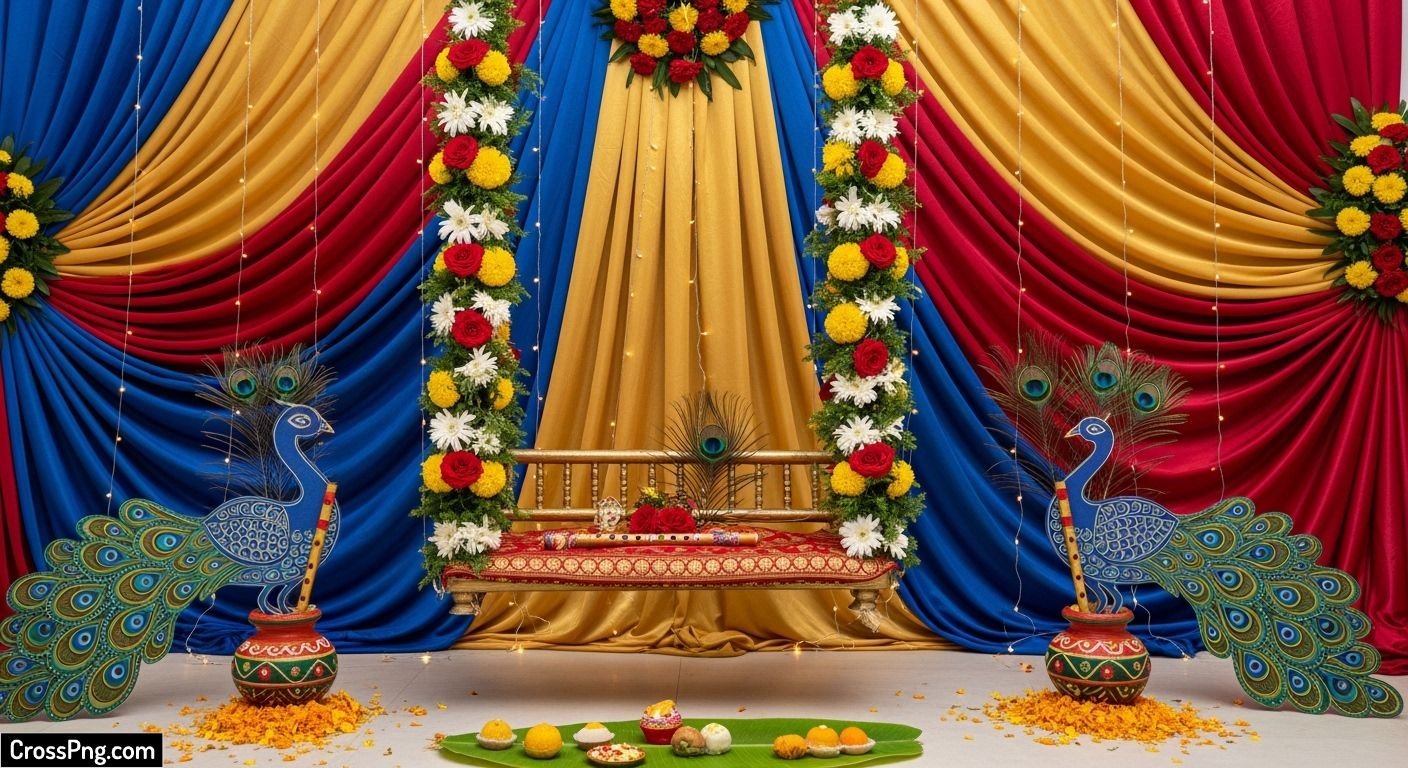 Janmashtami background decoration image 7