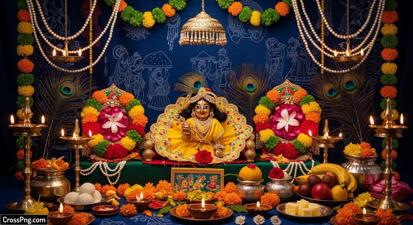 Janmashtami background hd image 7