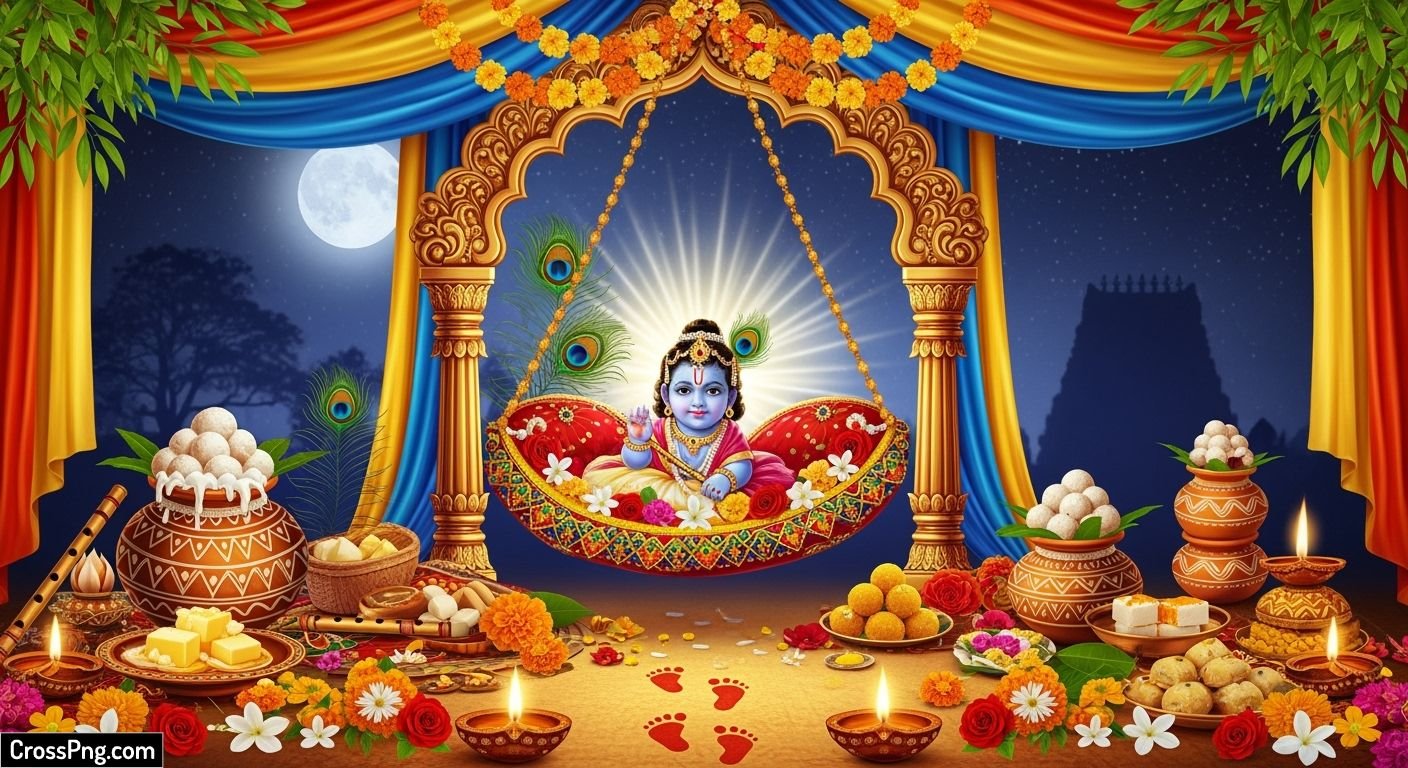 Janmashtami background hd image